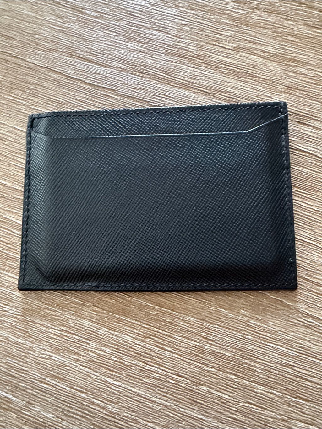 Nwt Prada Saffiano Leather Card Holder Black